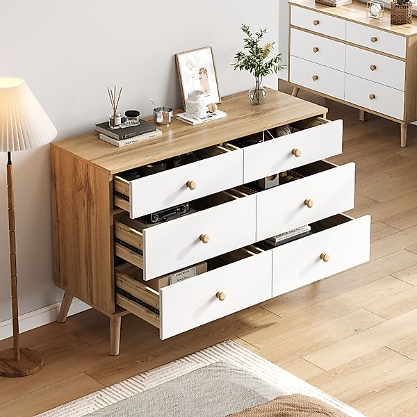 STILVORA Sideboard Kommode mit 6 schubladen,Seitenschrank günstig online kaufen
