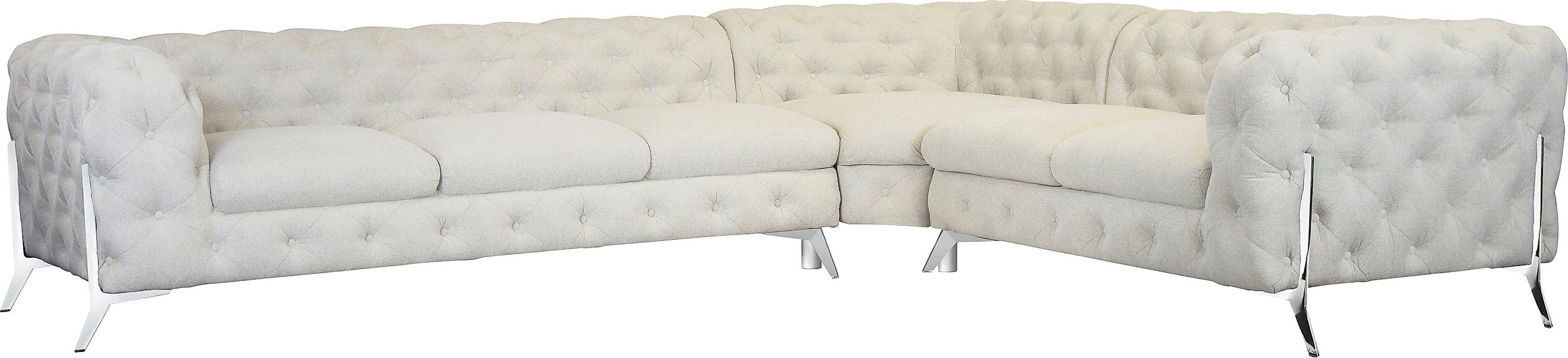 Leonique Chesterfield-Sofa Amaury L-Form, großes Ecksofa, günstig online kaufen