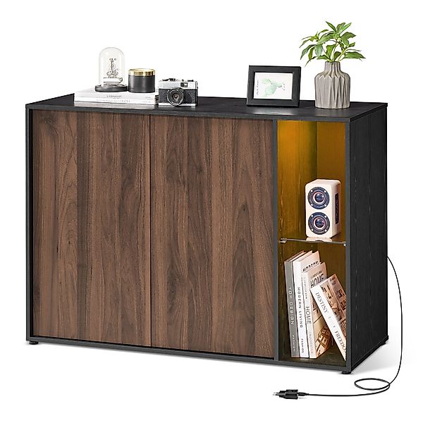SONGMICS HOME Sideboard Aufbewahrungsschrank mit Beleuchtung, günstig online kaufen