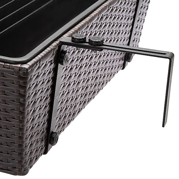 Polyrattan Blumenkasten 4er-Set Braun günstig online kaufen