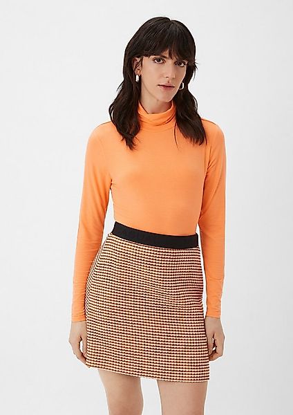 comma Langarmshirt T-Shirt Turtleneck-Shirt aus softem Modal günstig online kaufen