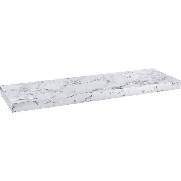Wandregal Carlton 60 cm x 24 cm x 3,8 cm Marmor Weiß günstig online kaufen