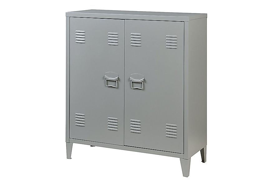 en.casa Aktenschrank »Oripää« mit 2 Türen Stahl 90x80x33 cm Dunkelgrau günstig online kaufen