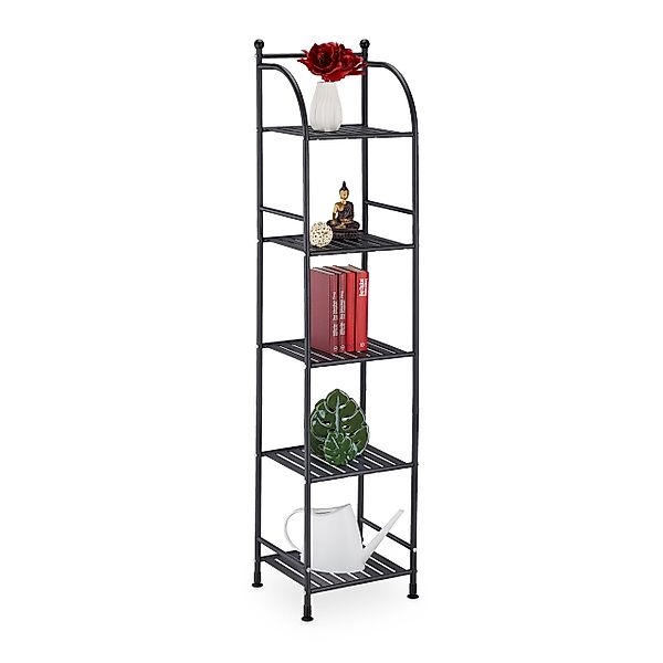 relaxdays Standregal Schmales Standregal mit 5 günstig online kaufen