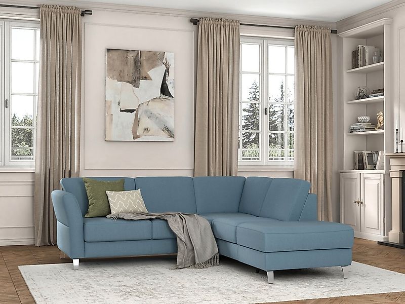 sit&more Ecksofa »Visby L-Form«, Wahlweise mit Bettfunktion und Stauraum, f günstig online kaufen