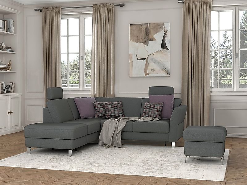 sit&more Ecksofa »Visby L-Form« Wahlweise mit Bettfunktion und Stauraum, fr günstig online kaufen