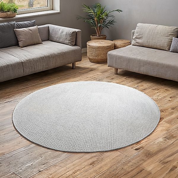 my home Wollteppich »Woolscape 1«, rund, 10 mm Höhe, Wendeteppich, handgewe günstig online kaufen