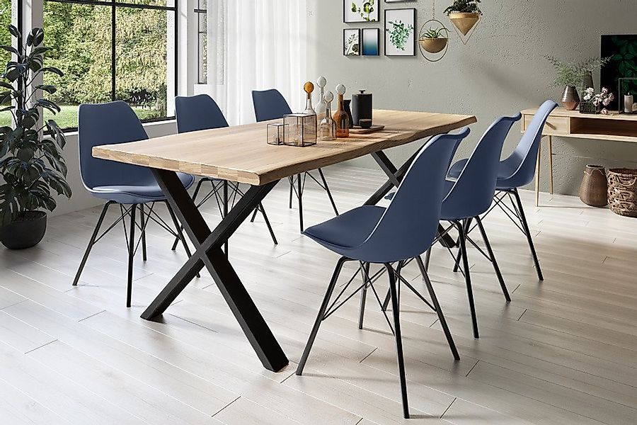 riess-ambiente Esszimmerstuhl SCANDINAVIA MEISTERSTÜCK blau / schwarz - Kun günstig online kaufen