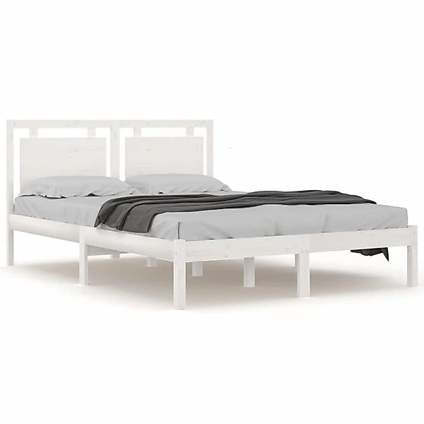 vidaXL Massivholzbett Weiß 200x200 cm1157193 günstig online kaufen