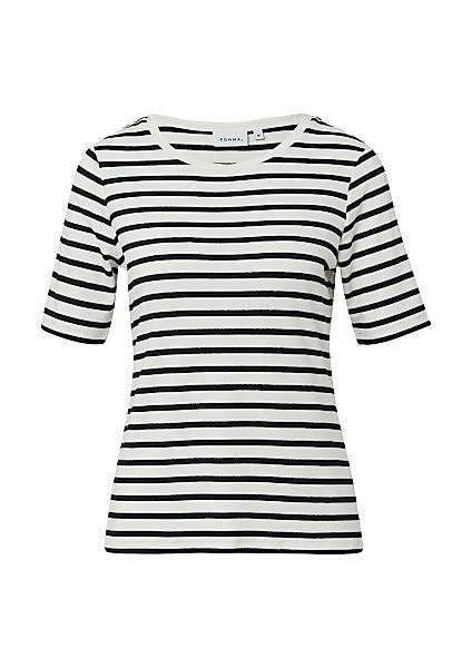 Comma T-Shirt, mit Streifen Muster günstig online kaufen