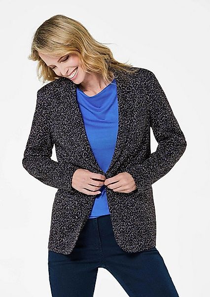 GOLDNER Jerseyblazer Hüftlanger Businessblazer, Multicolor Viskoseblazer mi günstig online kaufen
