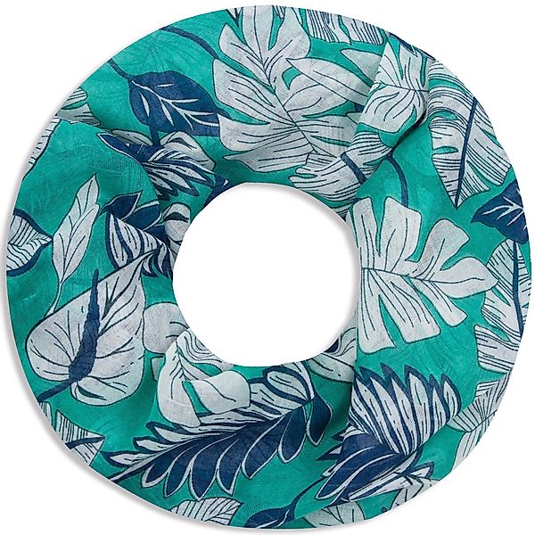 Faera Loop, Damen Schal weich leicht florale Blättern und Blüten Loop Runds günstig online kaufen