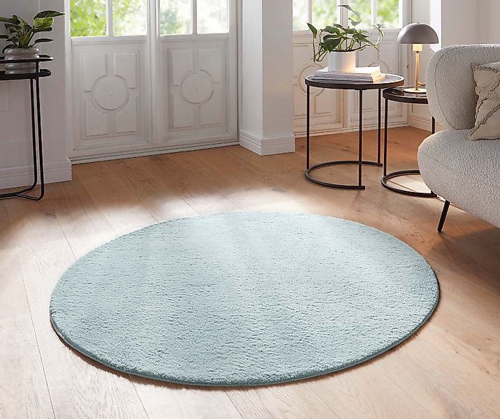 TaraCarpet Teppich Supersoft Kurzflorteppich Fiona Uni, rund, Höhe: 19 mm, günstig online kaufen
