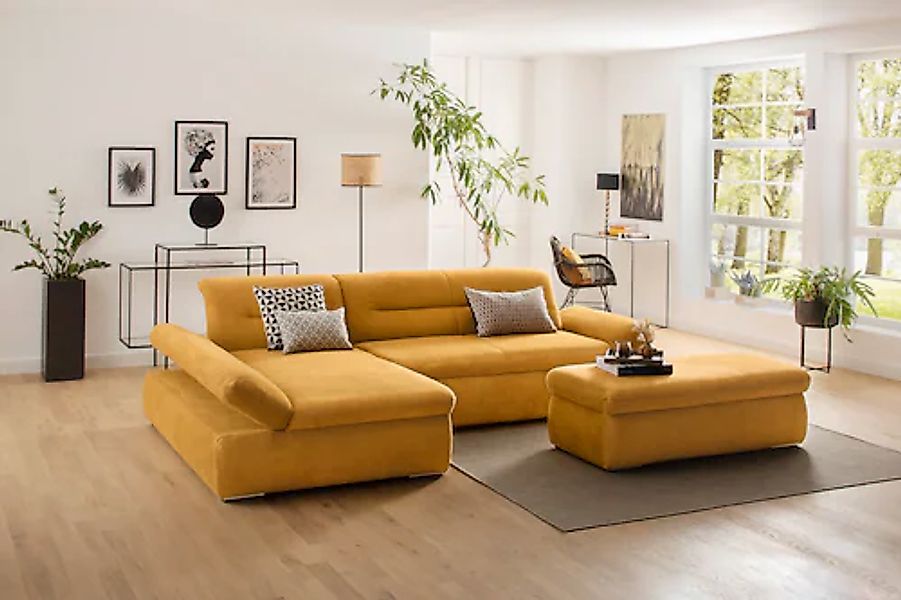 Home affaire Ecksofa »Avesa L-Form« Wahlweise mit Armteilvertsellung und Be günstig online kaufen
