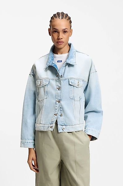 HUGO Blue Jeansjacke "Lou" Boxy, leicht oversized günstig online kaufen