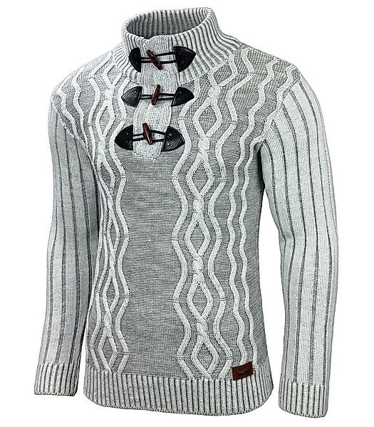 Baxboy Strickpullover Baxboy Herren Pullover Hoher Kragen Stehkragen Strick günstig online kaufen