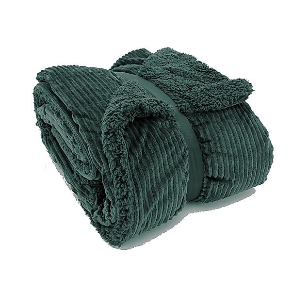 Wohndecke Flauschige Cord Kuscheldecke Sherpa Fell günstig online kaufen