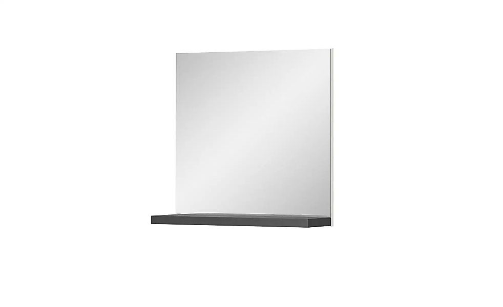 Spiegel 60 x 59 cm  ¦ grau ¦ Holzwerkstoff,Aluminium,Glas ¦ Maße (cm): B: 6 günstig online kaufen