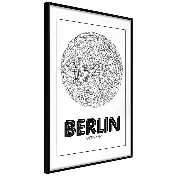 Poster - City Map: Berlin (round) günstig online kaufen