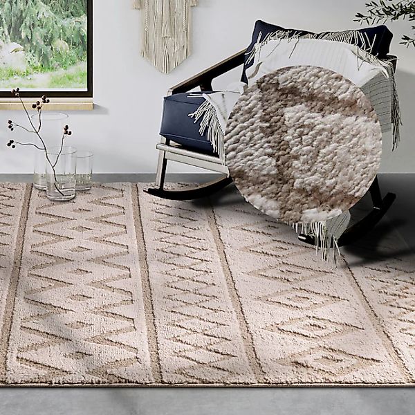 ELLE DECORATION Designteppich »Itinerance«, rechteckig, 18 mm Höhe, Hochflo günstig online kaufen