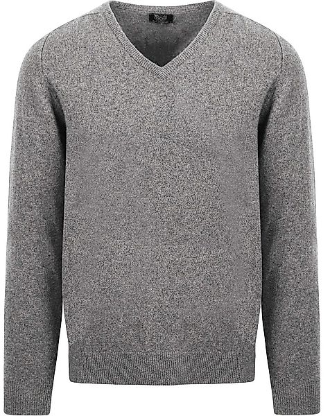 William Lockie V-Auschnitt Pullover Flannel - Größe L günstig online kaufen