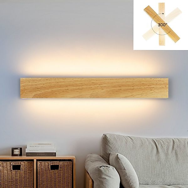 Nettlife LED Wandleuchte Innen Holz 17W günstig online kaufen