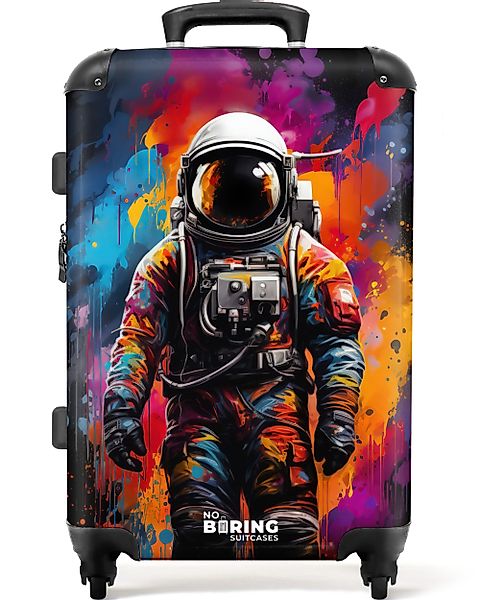 NoBoringSuitcases.com© Hartschalen-Trolley Astronaut umgeben von Graffiti günstig online kaufen