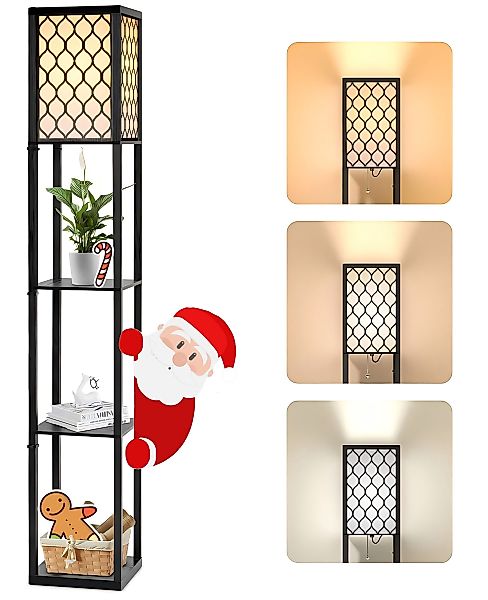 Simloveve LED Stehlampe Stehleuchte mit Regal, günstig online kaufen