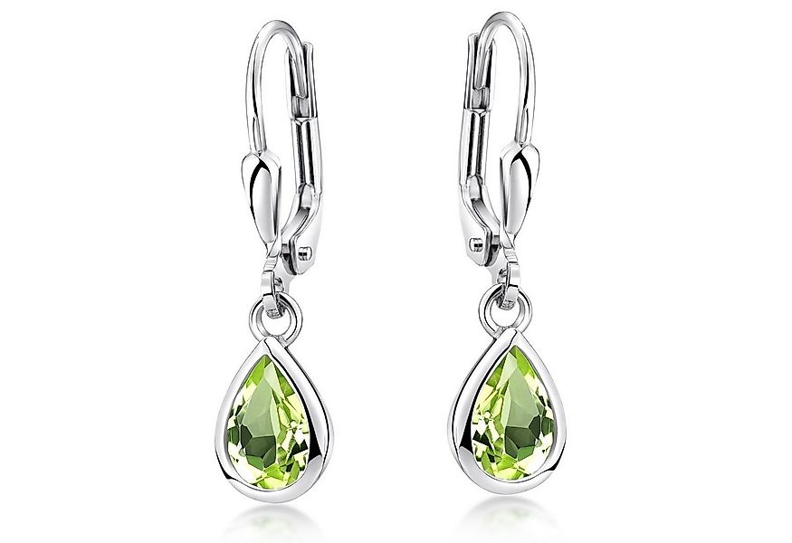 Materia Paar Ohrhänger Damen Peridot Grün Edelstein SO-448, 925 Sterling Si günstig online kaufen