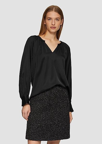 s.Oliver Langarmbluse Bluse Satinbluse im Relaxed Fit günstig online kaufen