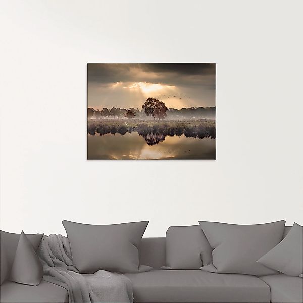 Artland Glasbild »Der Herbst in seiner stillen Einsamkeit«, Gewässer, (1 St günstig online kaufen