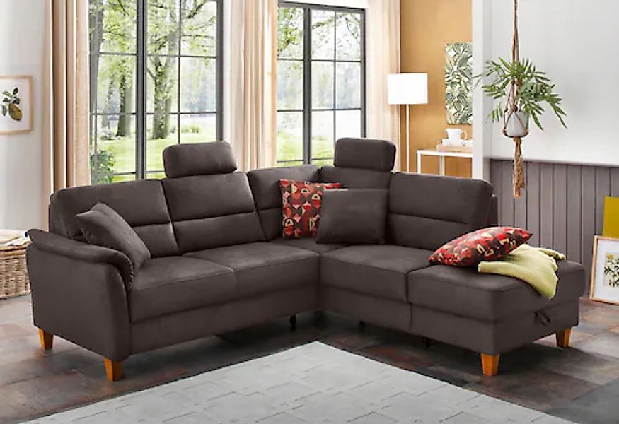 Home affaire Ecksofa »Palmera L-Form, B: 236 cm« optional Bettfunktion & Be günstig online kaufen