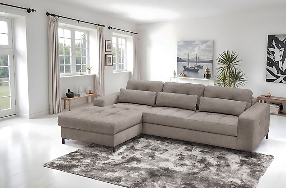 exxpo - sofa fashion Ecksofa »Bonito, mit Rücken- und Sitztiefenverstellung günstig online kaufen