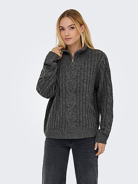 JDY Stehkragenpullover JDYANDREA L/S ZIP CABLE PULLOVE KNT NOOS Materialmix günstig online kaufen