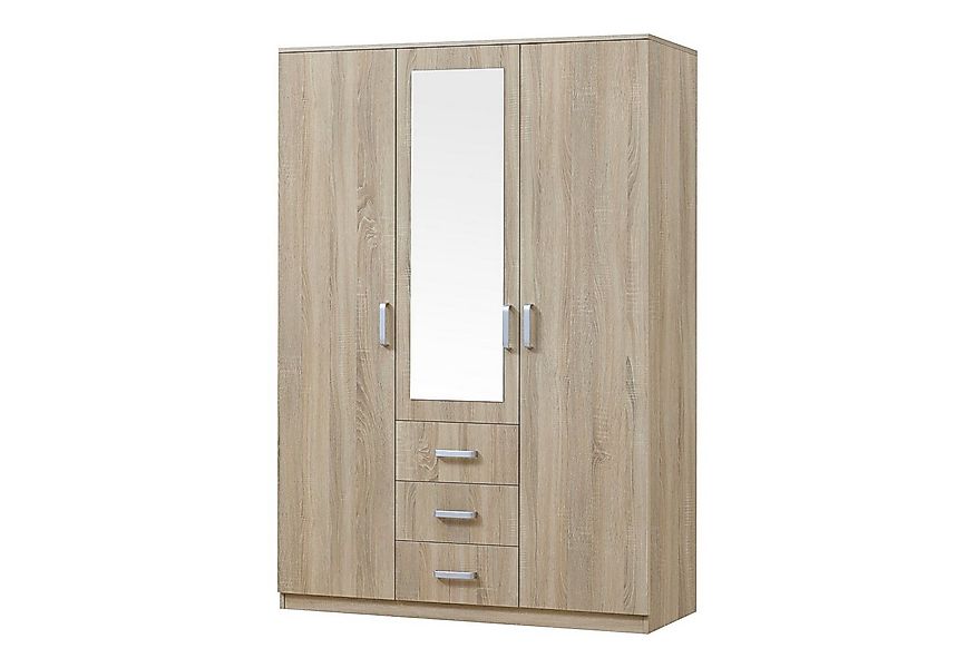 en.casa Kleiderschrank »Bodolz« 176x120x52 cm Sonoma-Eichenoptik günstig online kaufen