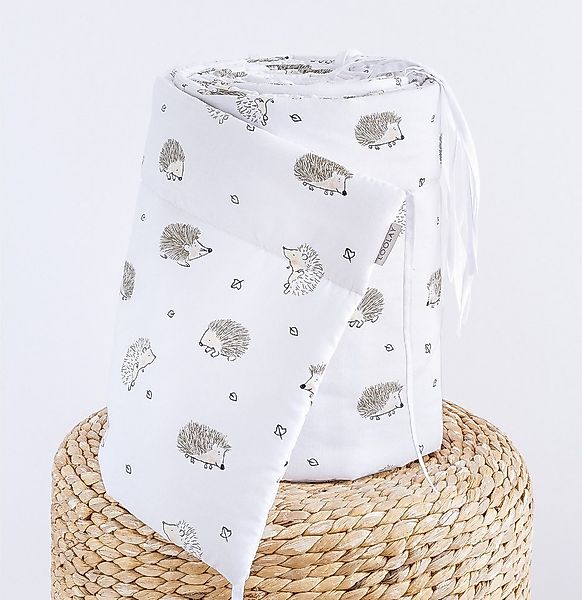 Loolay Bettnestchen IGEL Braun Weiß BIO-Baumwolle Atmungsaktives Babybett B günstig online kaufen