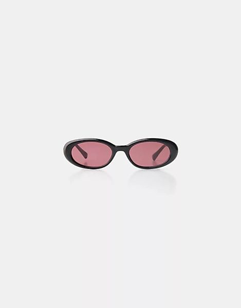 Bershka Ovale Sonnenbrille Damen Rot günstig online kaufen