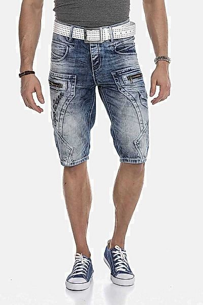 Cipo & Baxx Jeansbermudas Bermuda & Short mit Applikationen und Ziernähten, günstig online kaufen