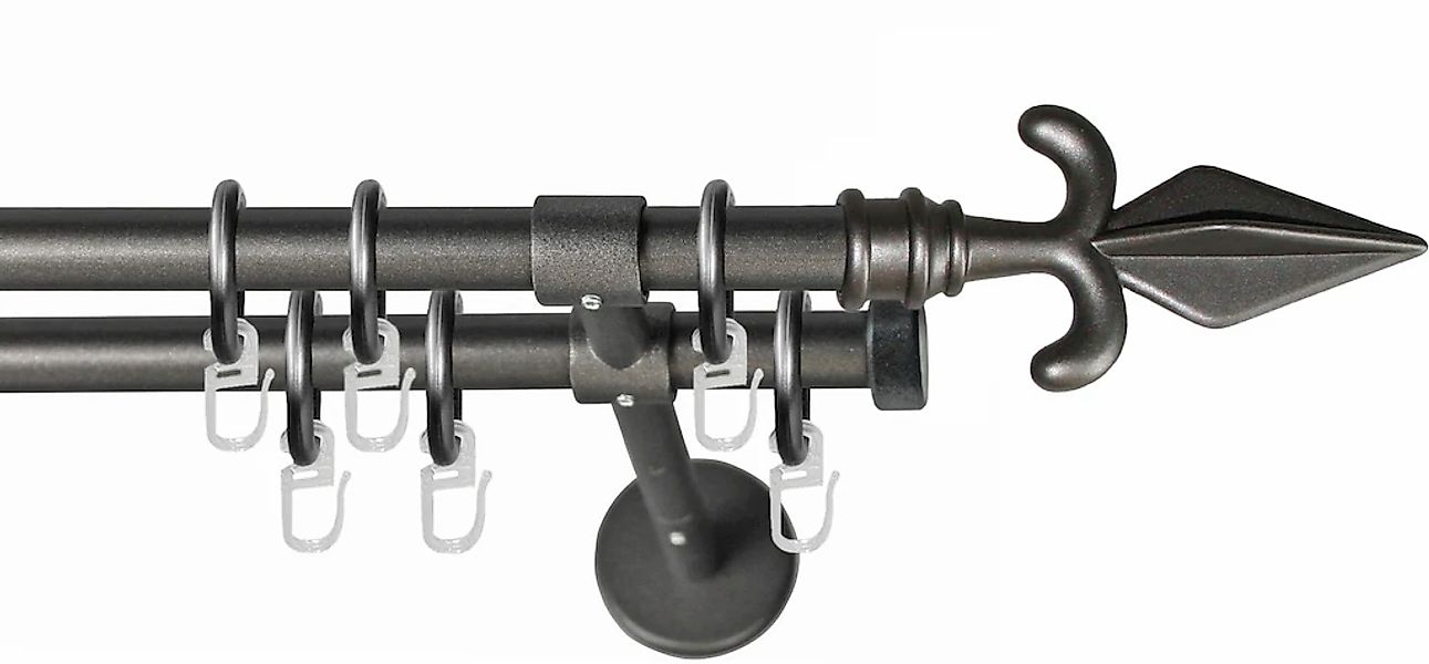 GARESA Gardinenstange "RUSTIKA" Ø 16 mm 2 läufig-läufig Wunschmaßlänge rust günstig online kaufen