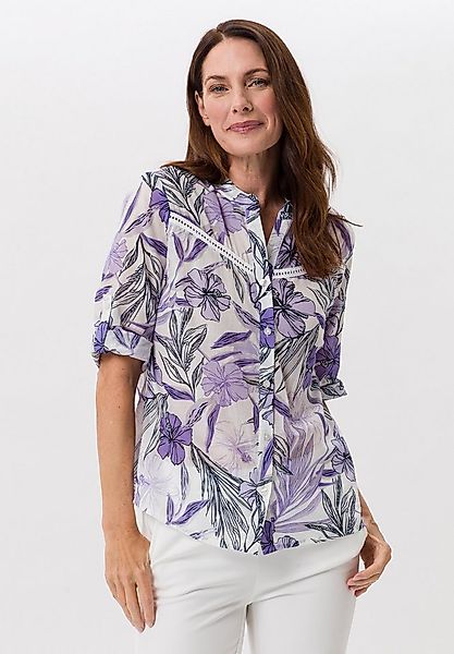 FRANK WALDER Klassische Bluse mit zartem Blütenprint günstig online kaufen