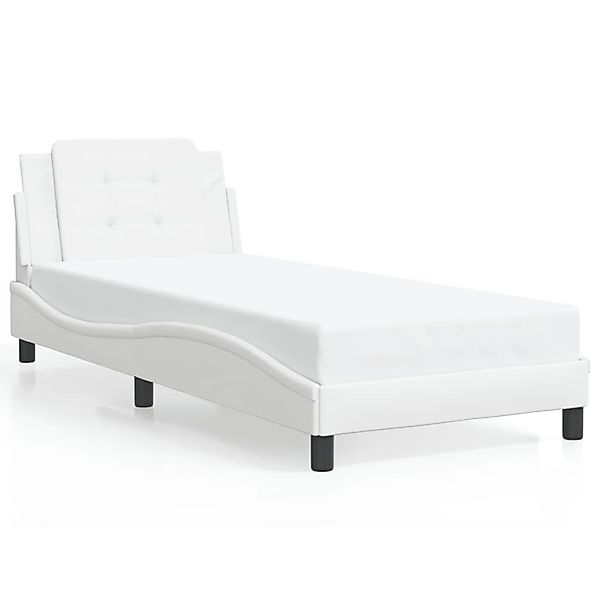 vidaXL Bettgestell ohne Matratze Zadar Weiß 90x200 cm Kunstleder 3208157 günstig online kaufen