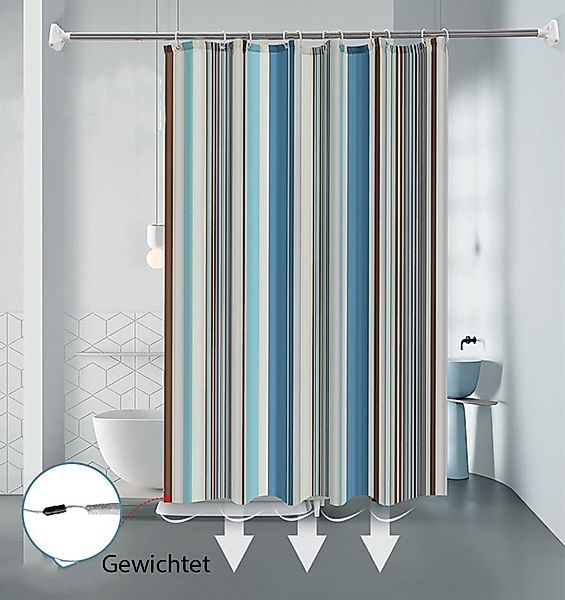 HomeBella Duschvorhang Textil Antischimmel Schimmelresistent Breite günstig online kaufen