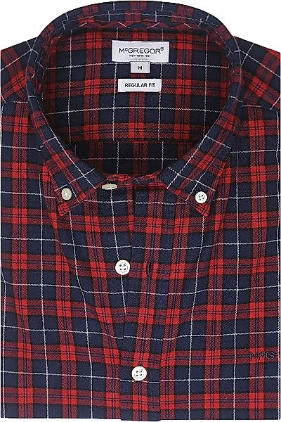 McGregor Hemd Karos Rot Blau - Größe M günstig online kaufen