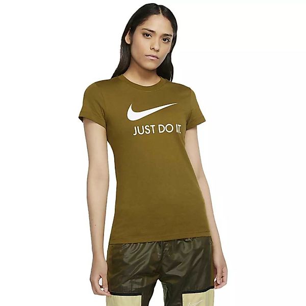 Nike Sportswear Just Do It Kurzarm T-shirt XS Olive Flak / White günstig online kaufen