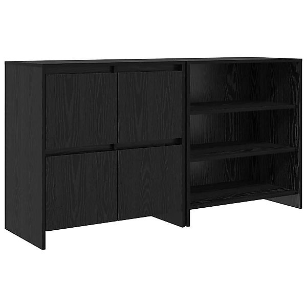 vidaXL Sideboard Sideboards 2 pcs Schwarz günstig online kaufen
