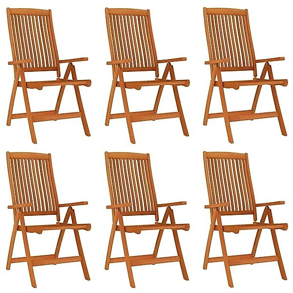 vidaXL Klappbare Gartenstühle 6 Stk Massivholz Eukalyptus 3087345 günstig online kaufen