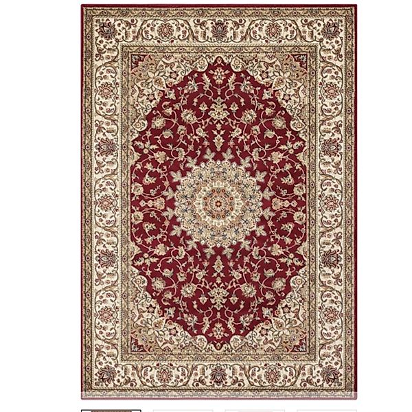 Peyer Syntex Klassischer Kurzflor Teppich Amina Medaillon 27008 Farbe Rot 1 günstig online kaufen