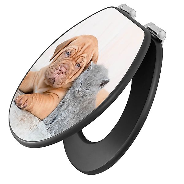 Banjado Anthrazit Toilettendeckel Mit Absenkautomatik WC-Sitz Soft Close Hy günstig online kaufen