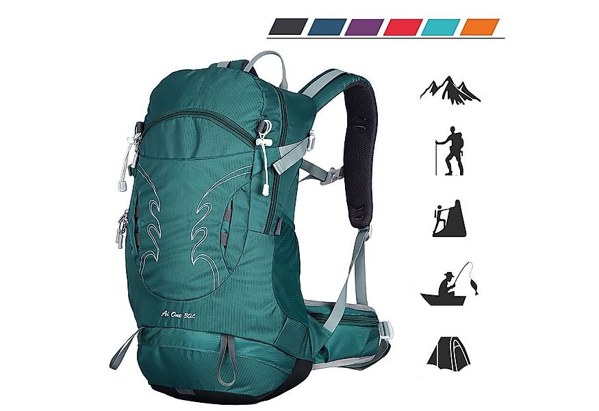 TAN.TOMI Wanderrucksack 30L Großer Wanderrucksack mit Rückenbelüftung, Wass günstig online kaufen