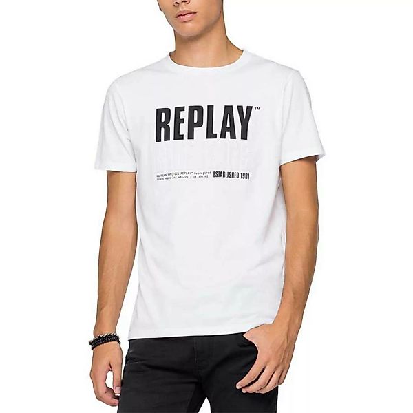 Replay M3413.000.2288 Kurzärmeliges T-shirt XL White günstig online kaufen